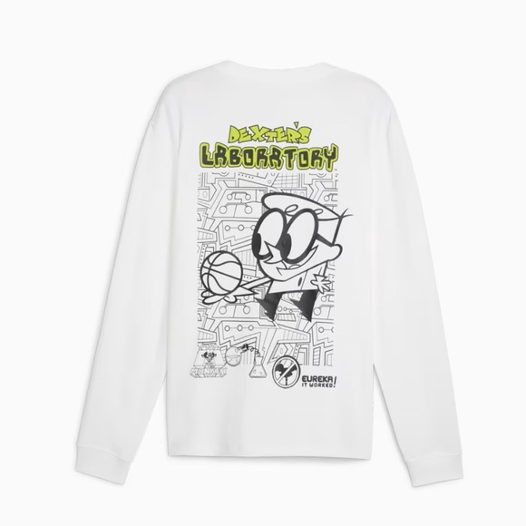 PUMA X DEXTER'S LABORATORY MEN'S BASKETBALL LONG SLEEVE TEE - Picture 2 of 6